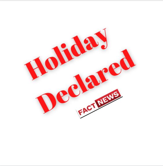 Holiday declared logo