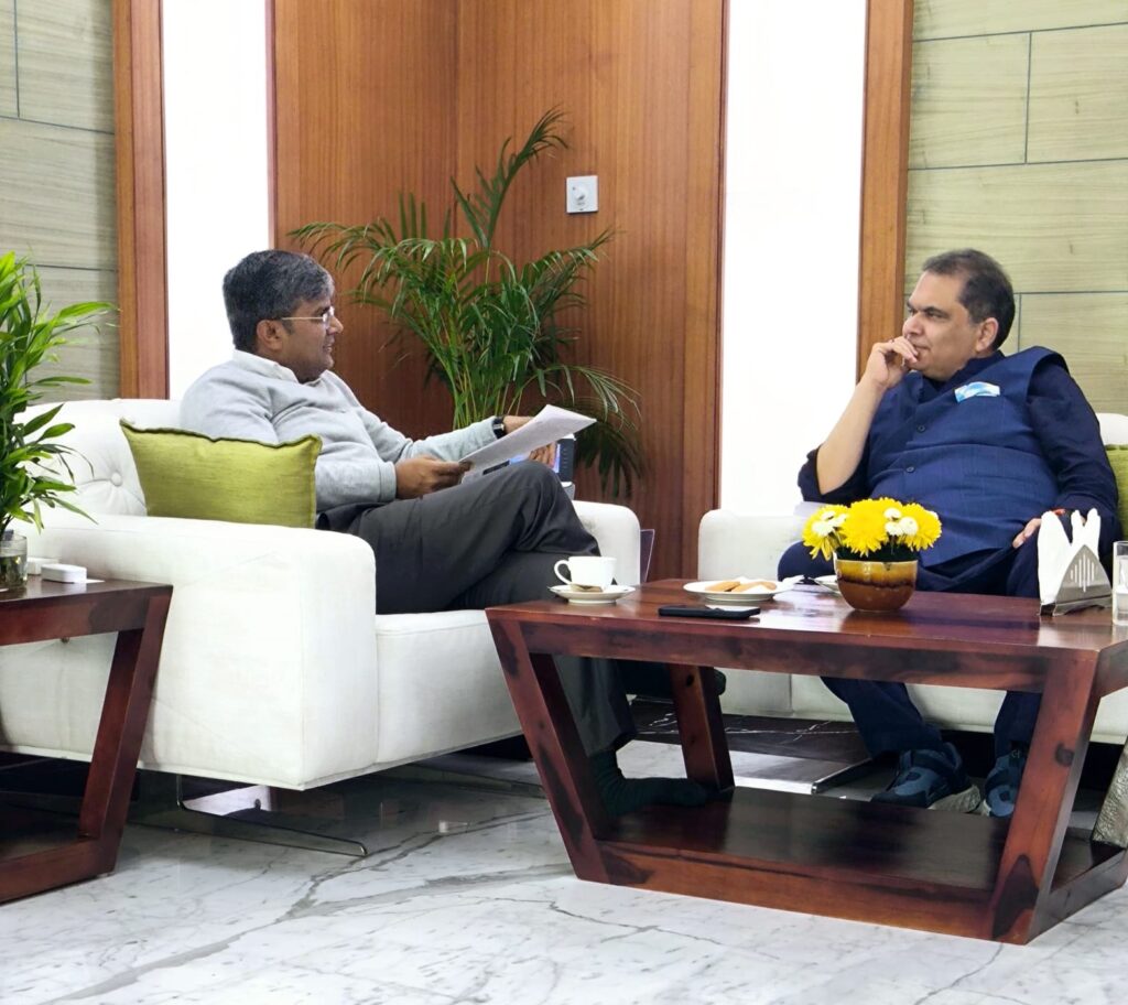 Pic with PR MP Sanjeev Arora Meets Chairman NHAI