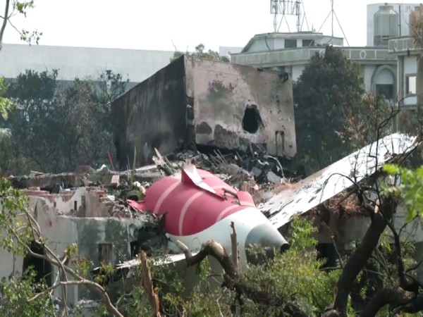 Wreckage of ill-fated London-bound Air India flight on rooftop of doctors’ hostel